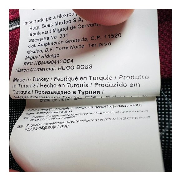 Hugo Boss Red T-Gabin Flat Front Cotton Polyester Pants Mens Size 30X30 - Picture 4 of 5